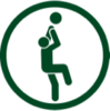 Person lifting another person on their shoulders.