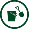 Sand pail and shovel.
